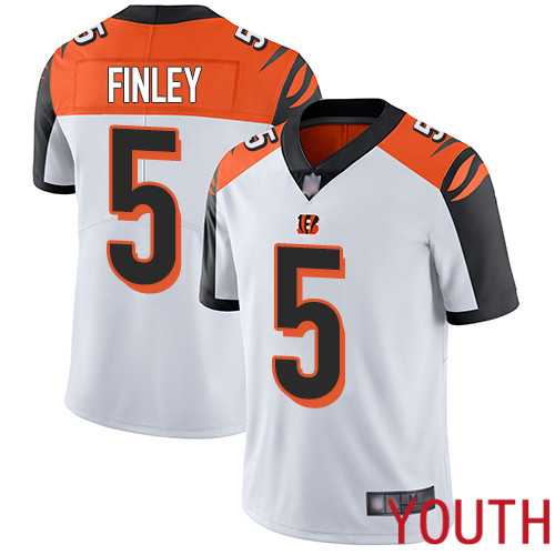 Cincinnati Bengals Limited White Youth Ryan Finley Road Jersey NFL Footballl #5 Vapor Untouchable